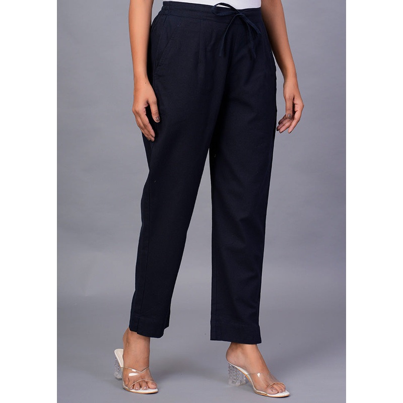 Blue Cotton Festive Pant - JD986598444