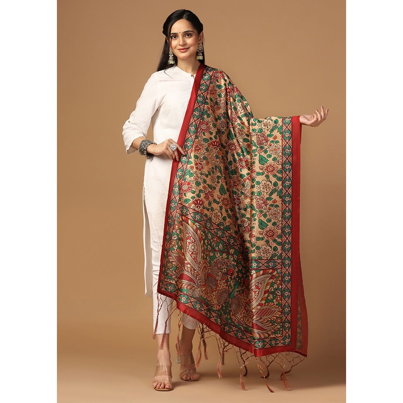 Multicolor Art Silk Dupatta - JD986597941