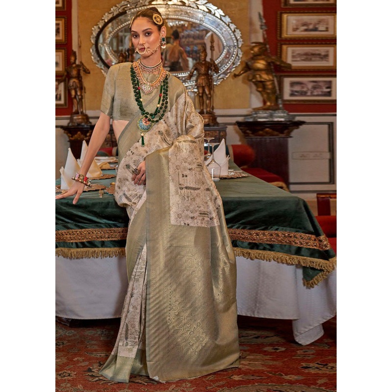 Multicolor Tussar Silk Saree With Blouse Piece - JD986597767