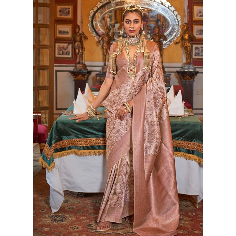 Multicolor Tussar Silk Saree With Blouse Piece - JD986597771