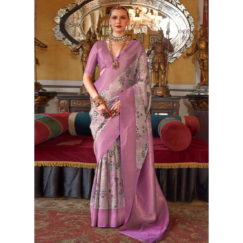 Multicolor Tussar Silk Saree With Blouse Piece - JD986597772
