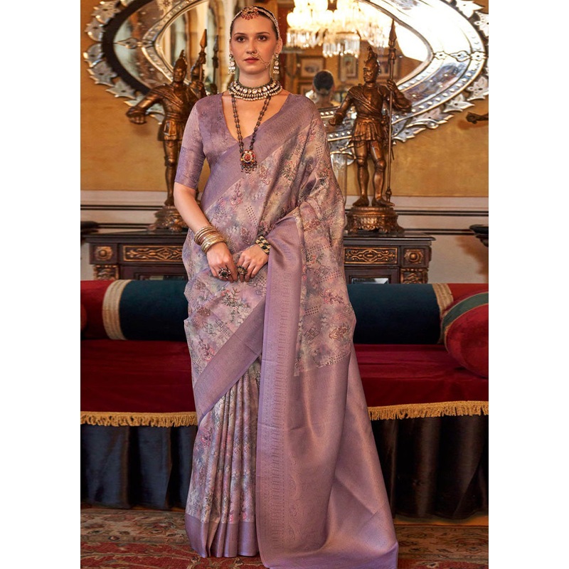 Multicolor Tussar Silk Saree With Blouse Piece - JD986597776