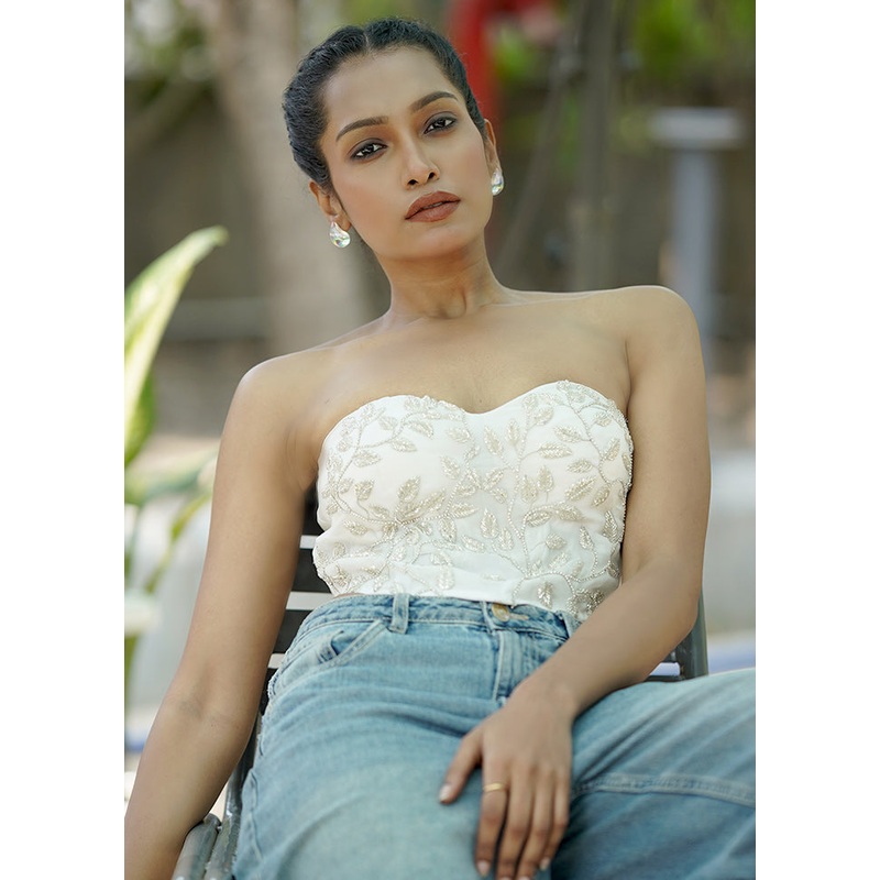 White Organza Designer Blouse - JD986597649