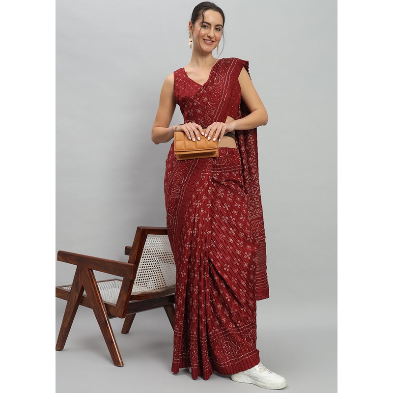 Multicolor Spun Silk Saree With Blouse Piece - JD986597396