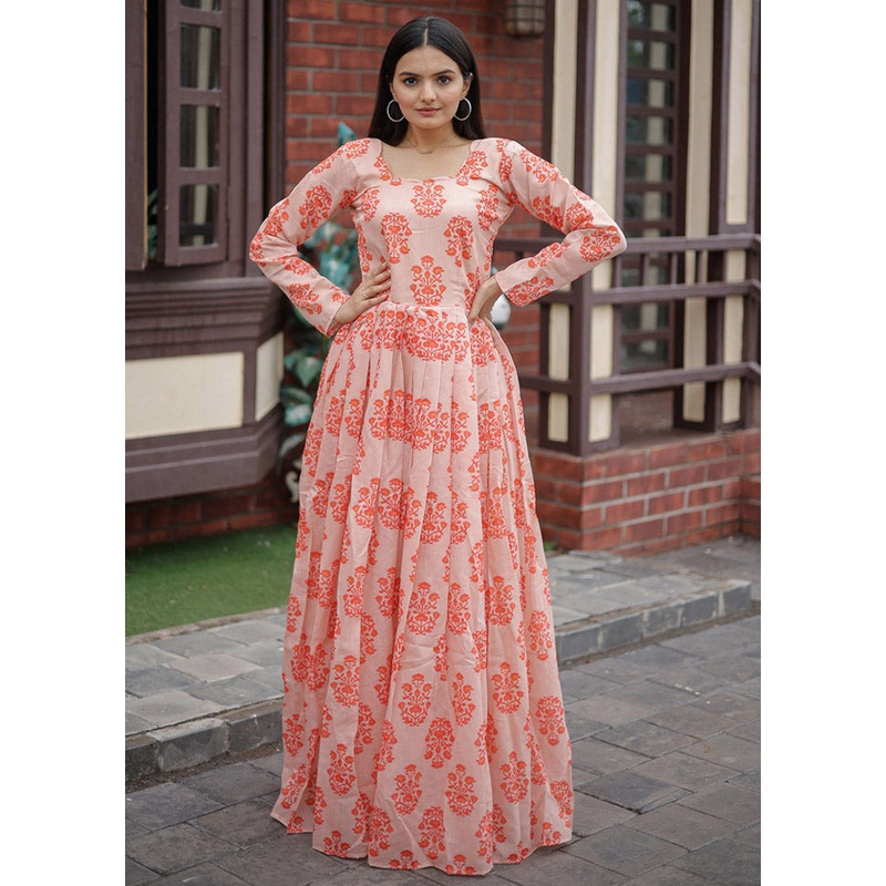 Pink Readymade Chanderi Kurti - JD986597338