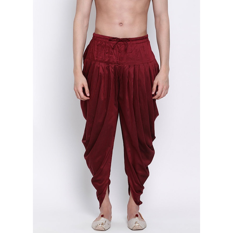 Maroon Solid Silk Kaul - JD986596157