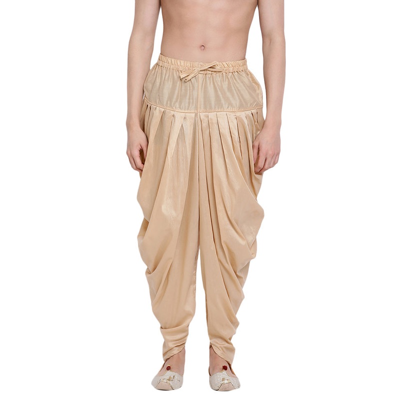Beige Solid Silk Kaul - JD986596153