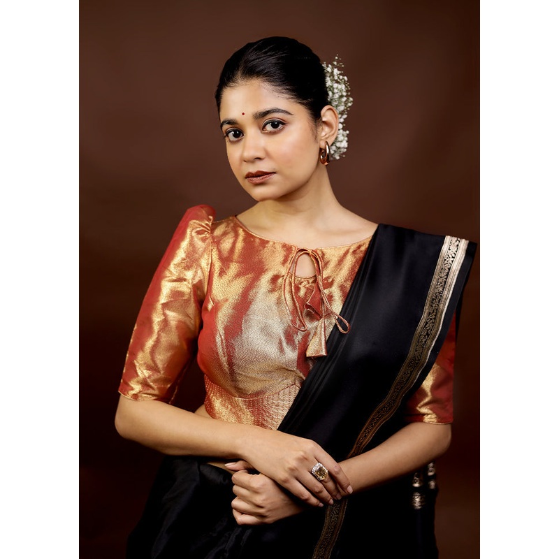 Copper Tissue Designer Blouse - JD986595892