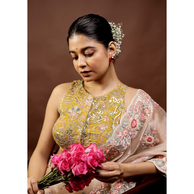 Mgreen Embroidered Designer Blouse - JD986595886