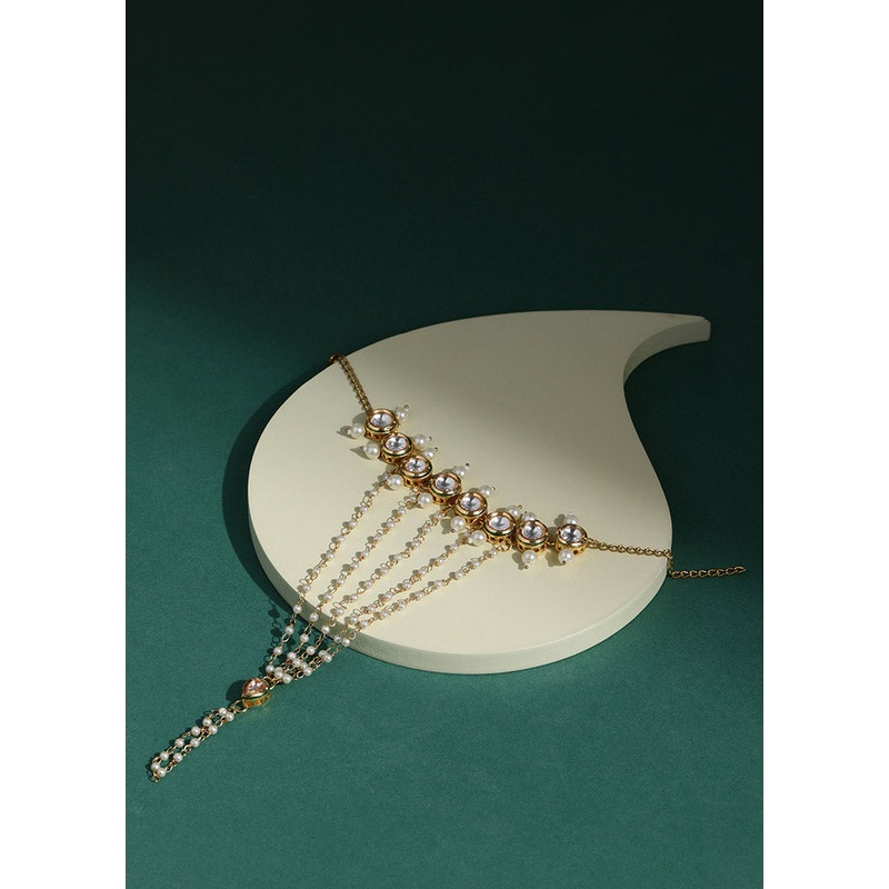 Golden Stone Work Alloy Hand Harness - JD986595345