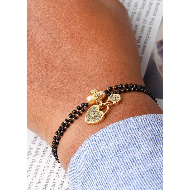 Gold Plated Mangalsutra Bracelet - JD986594819