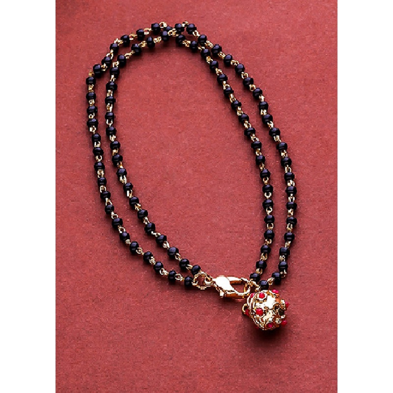 Gold Plated Dazzling Mangalsutra Bracelet - JD986594151