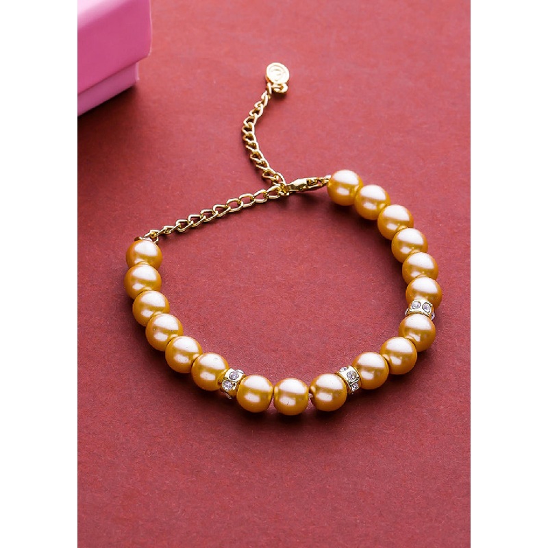 Gold Plated Divine Pearl Bracelet - JD986594176