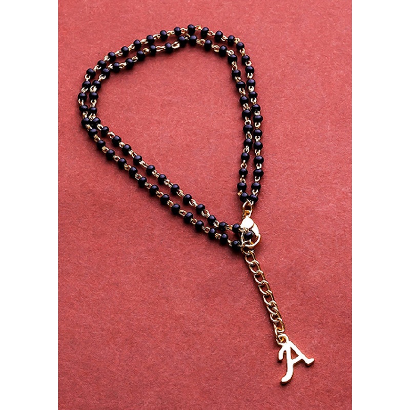 Gold Plated Mangalsutra Adjustable Bracelet - JD986594155