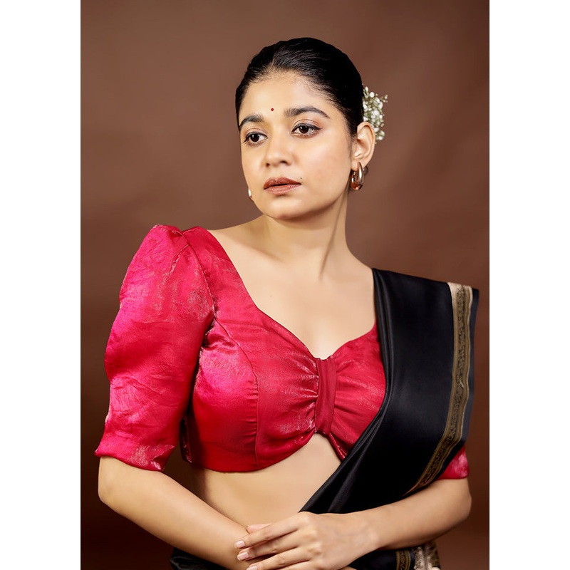 Rani Pink Tissue Designer Blouse - JD986593868