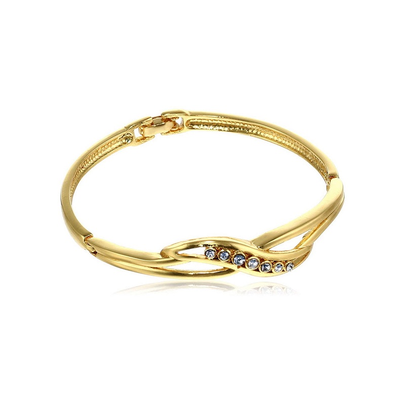 Estele Designer American Diamond Gold Plated Bracelet - JD986593016