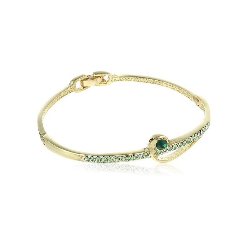 Estele Diamond with Green Stone Bracelet - JD986592952