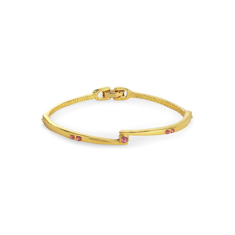 Estele Gold Plated Cross Over Bracelet - JD986592918