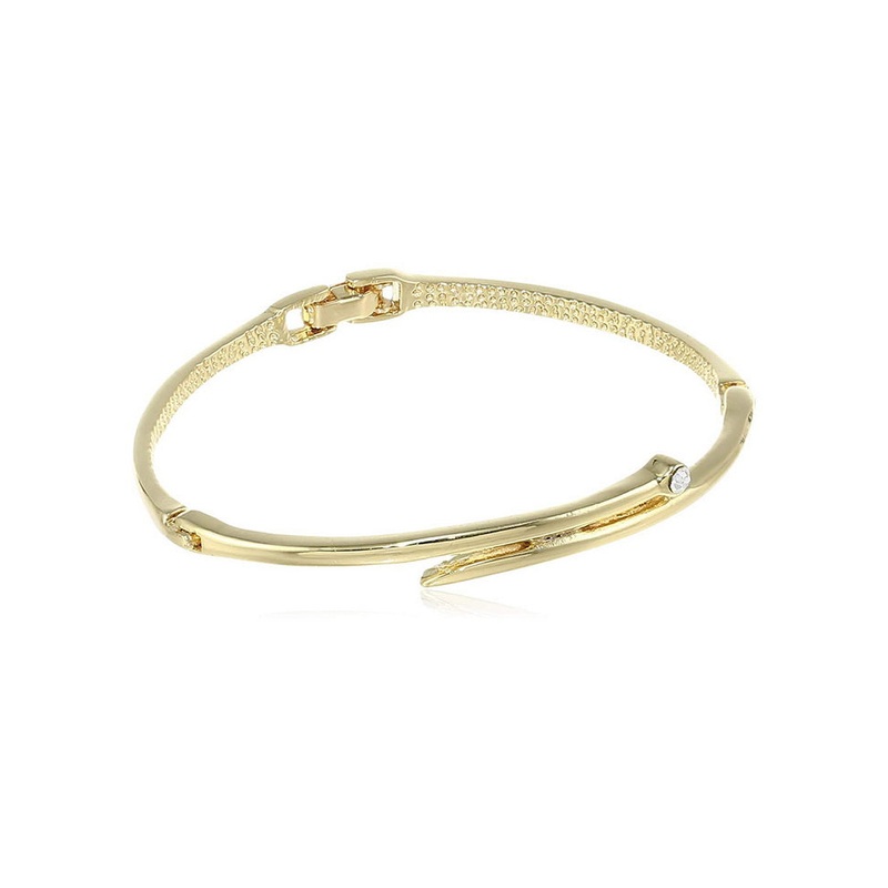Estele Gold Plated Moving Trinetra Cuff Bracelet - JD986593022