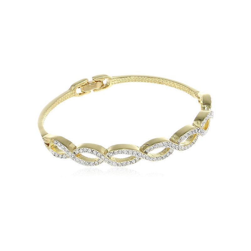 Estele Gold Plated Parallel time Cuff Bracelet - JD986593023