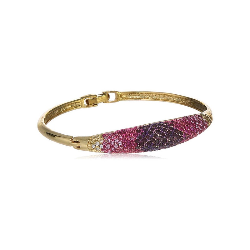 Estele Gold Plated Pear Twin Cuff Bracelet - JD986593025