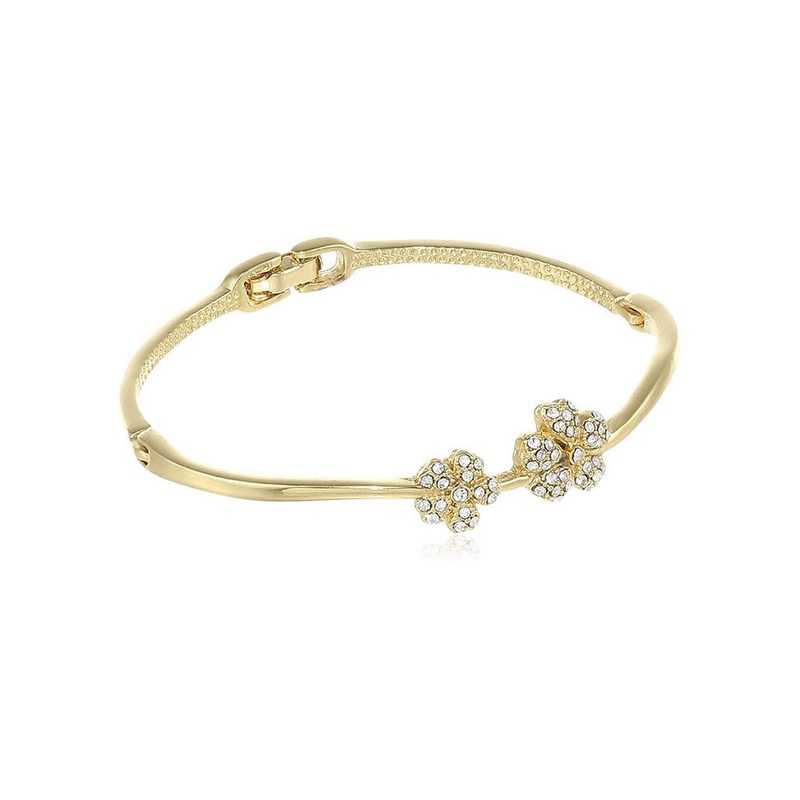 Estele Gold Plated Plait String Cuff Bracelet - JD986593024