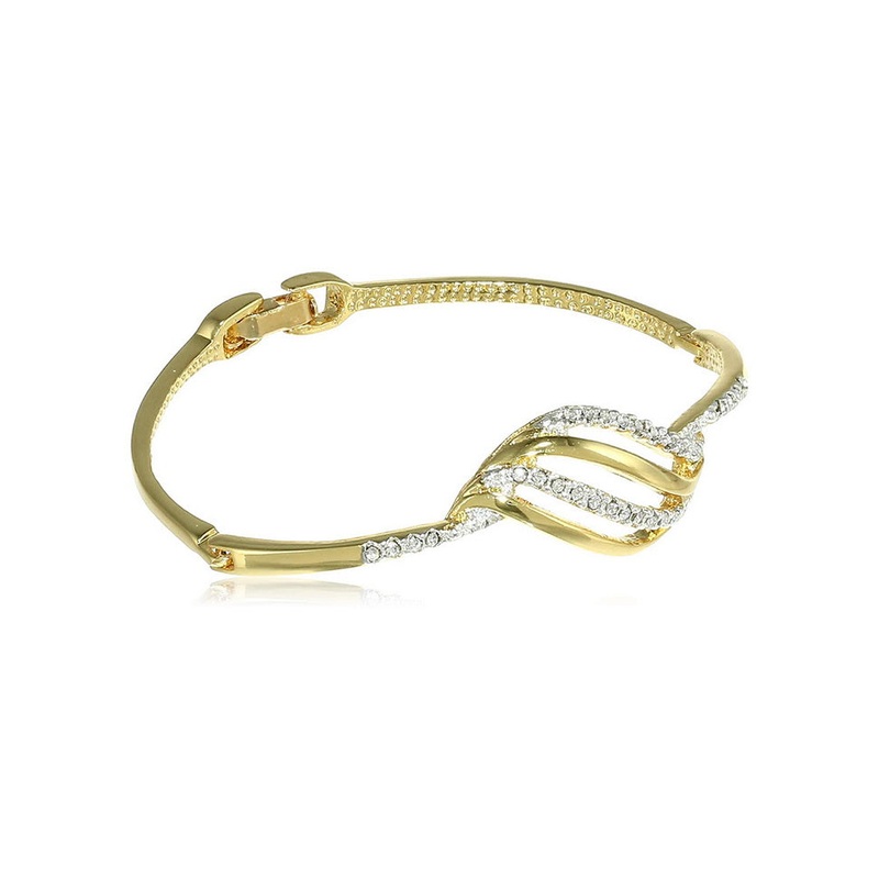 Estele Gold Plated Surfers Wave Cuff Bracelet - JD986593048