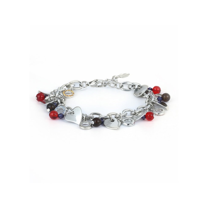 Estele Multi Colour Circle Charm Bracelet - JD986592920