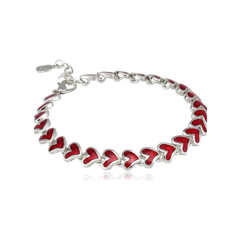 Estele Rhodium Plated Pink Bracelet - JD986593028