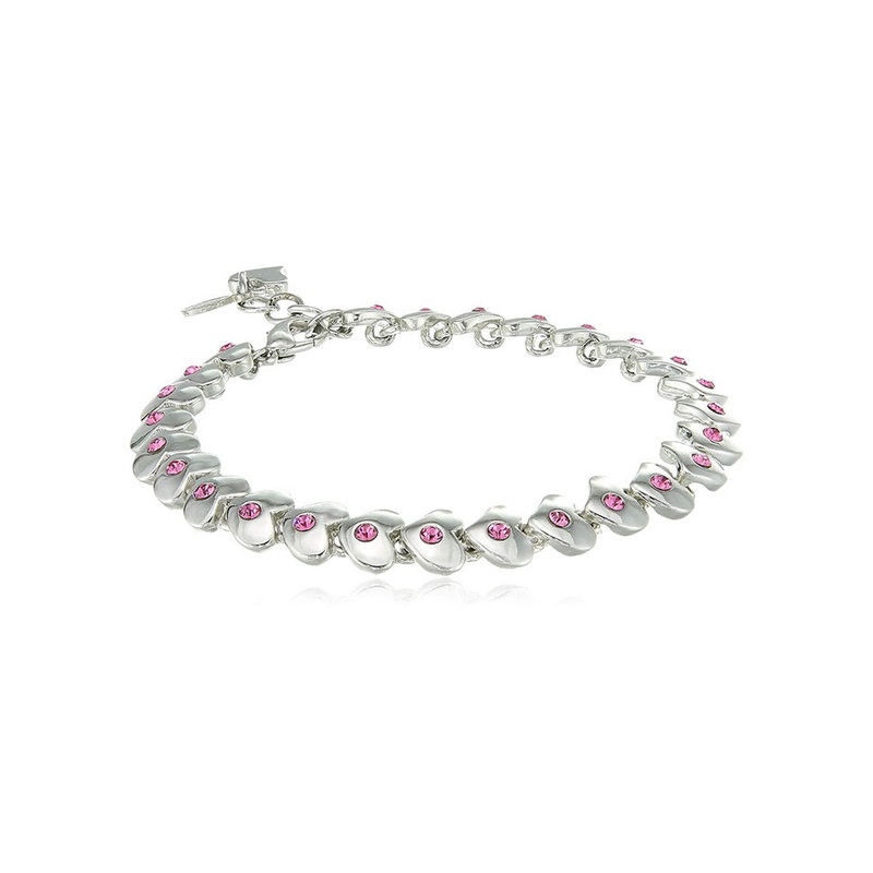 Estele Rhodium Plated Red Bracelet - JD986593029