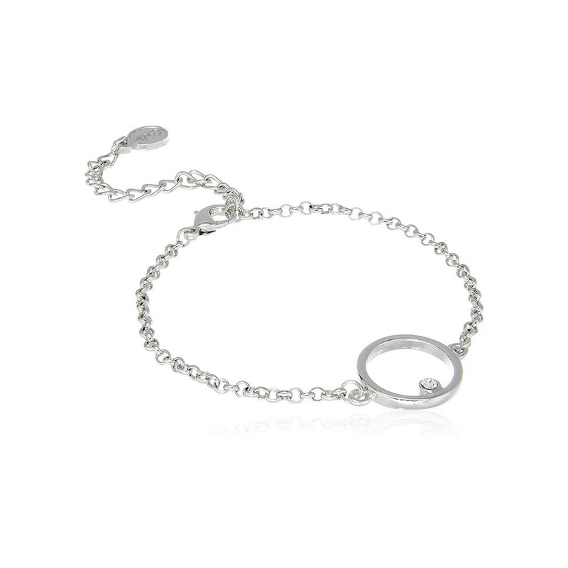 Estele Rhodium Plated Wreath Chain Bracelet - JD986593060