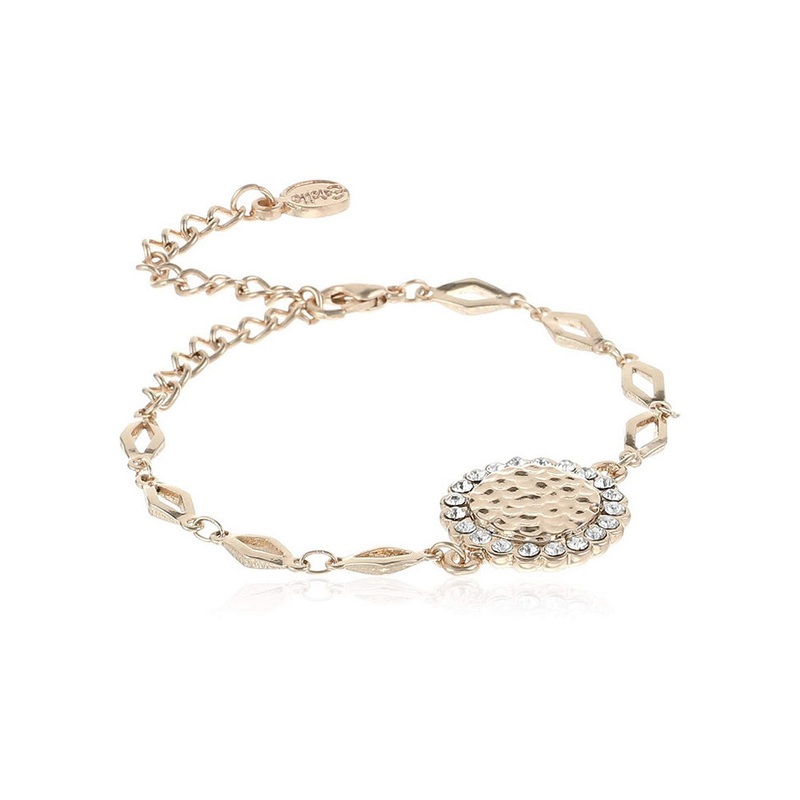 Estele Rose Gold Plated Star Coin Chain Bracelet - JD986593067