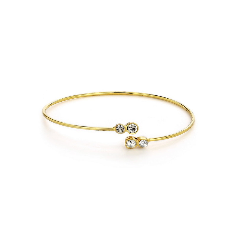 Estele Gold Stone Studded Bracelet - JD986592914
