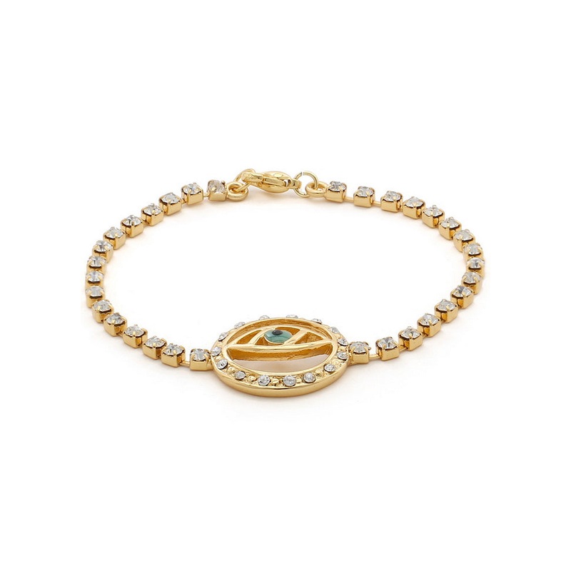 Estelle Evil Eye Bracelet With White Austrian Crystal - JD986592135