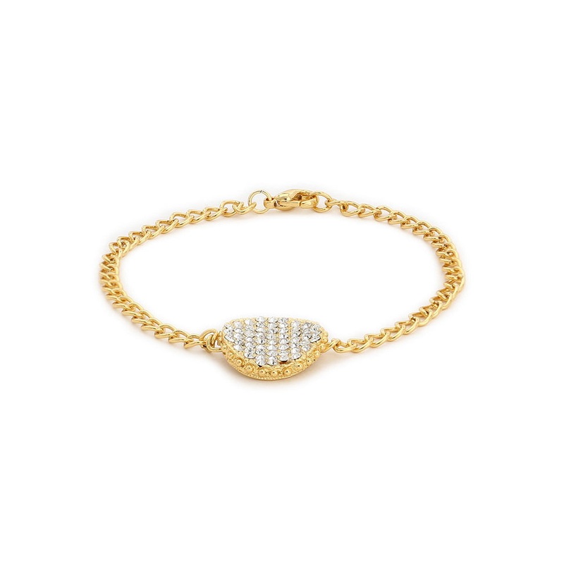 Estelle Round White Austrian Crystal Stone Bracelet - JD986592133