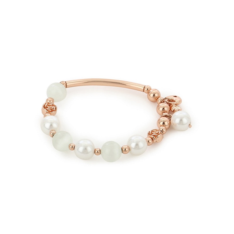 Estelle Flower Modal Flux Pearl Charm Bracelet - JD986591903