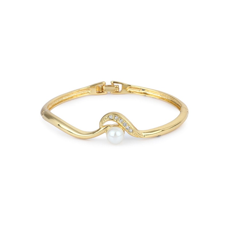 Estelle Gold Plated Pearl Bracelet - JD986591933