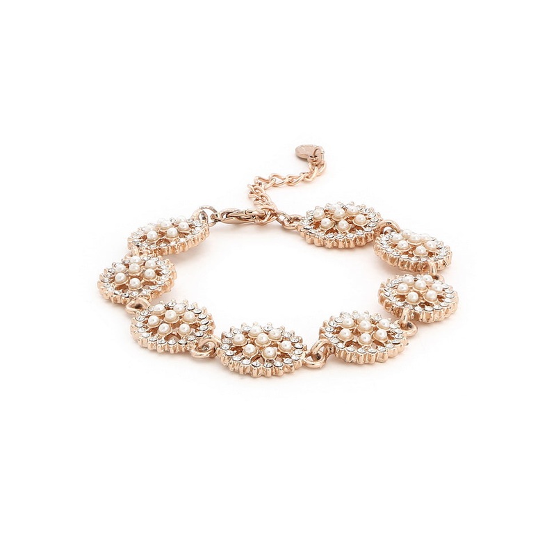 Estelle Rose Gold Pearl Bracelet - JD986591864