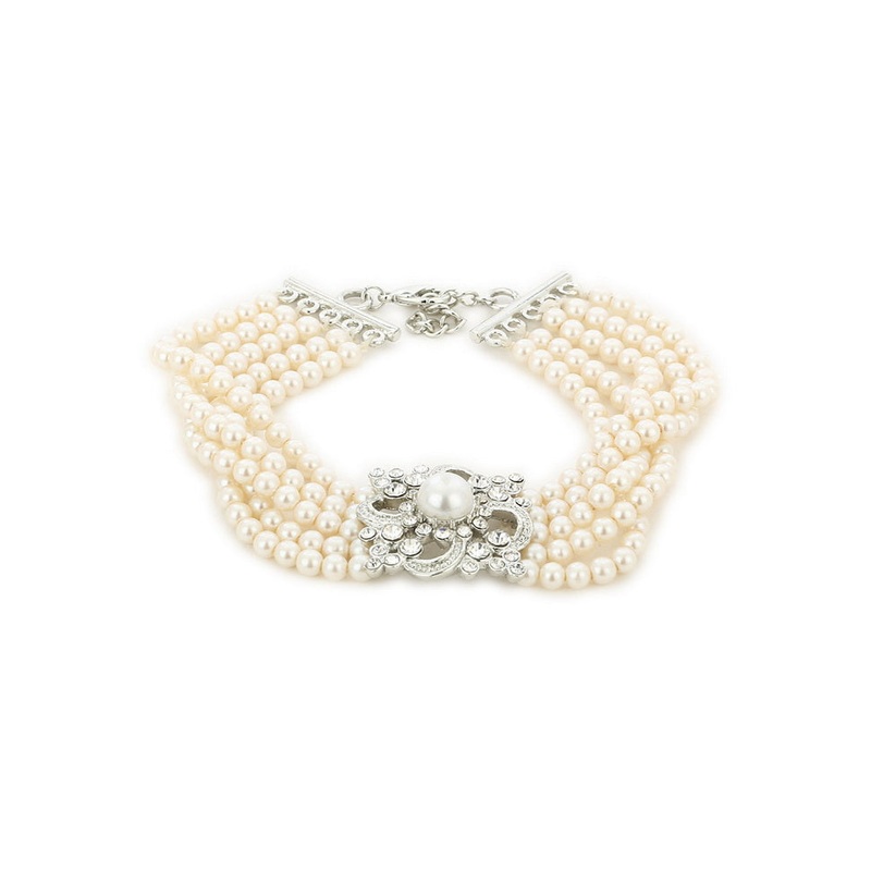Estelle White Flux Pearl Charm Bracelet - JD986592041