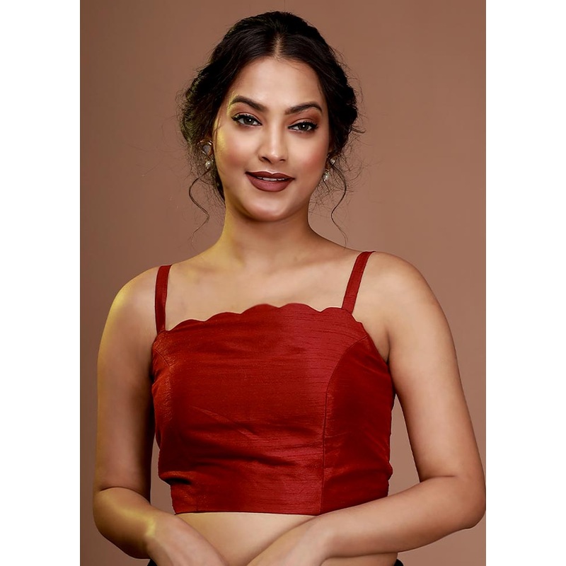 Maroon Silk Designer Blouse - JD986591414