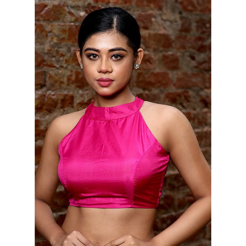 Pink Silk Designer Blouse - JD986591363