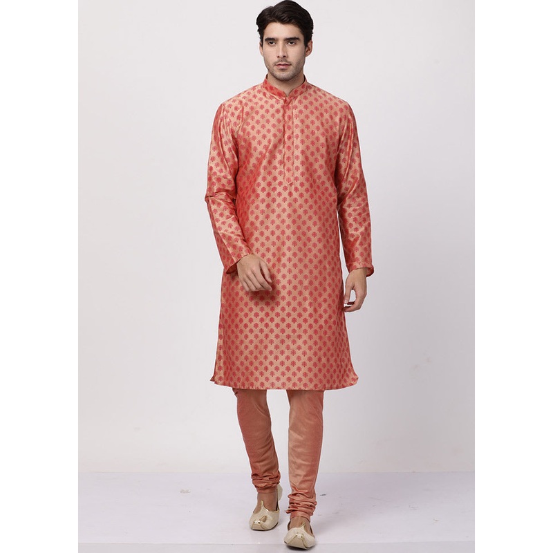 2 Pc Pink Cotton Kurta Pajama Set - JD986590191