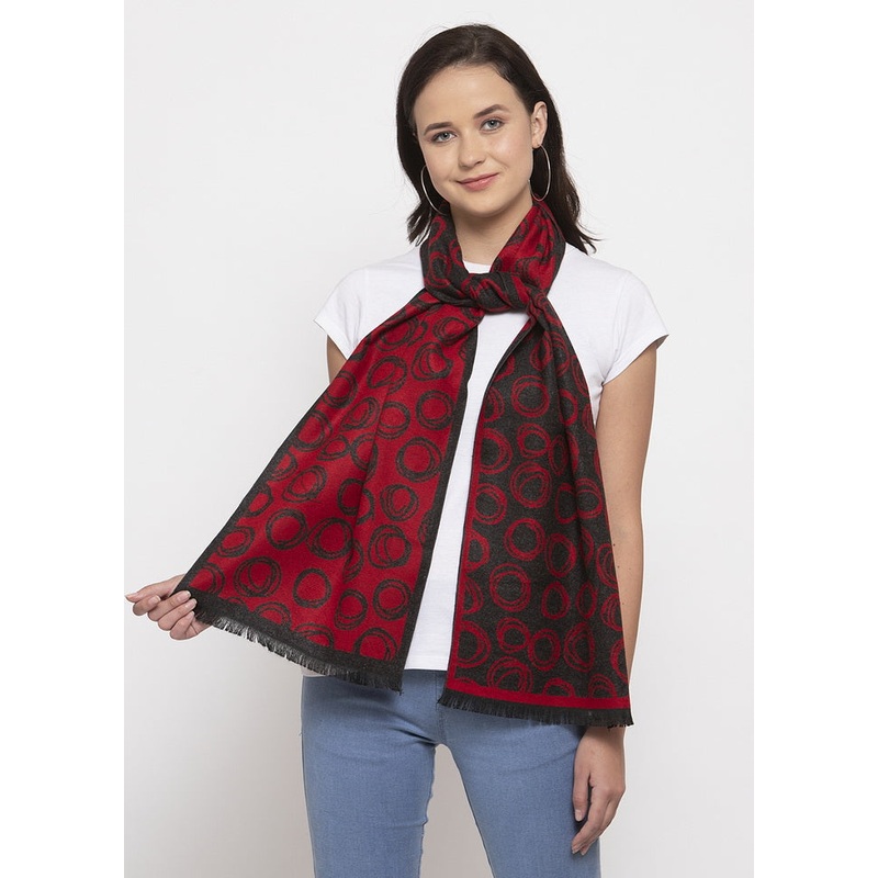 Black Cotton Woven Dupatta - JD986589895