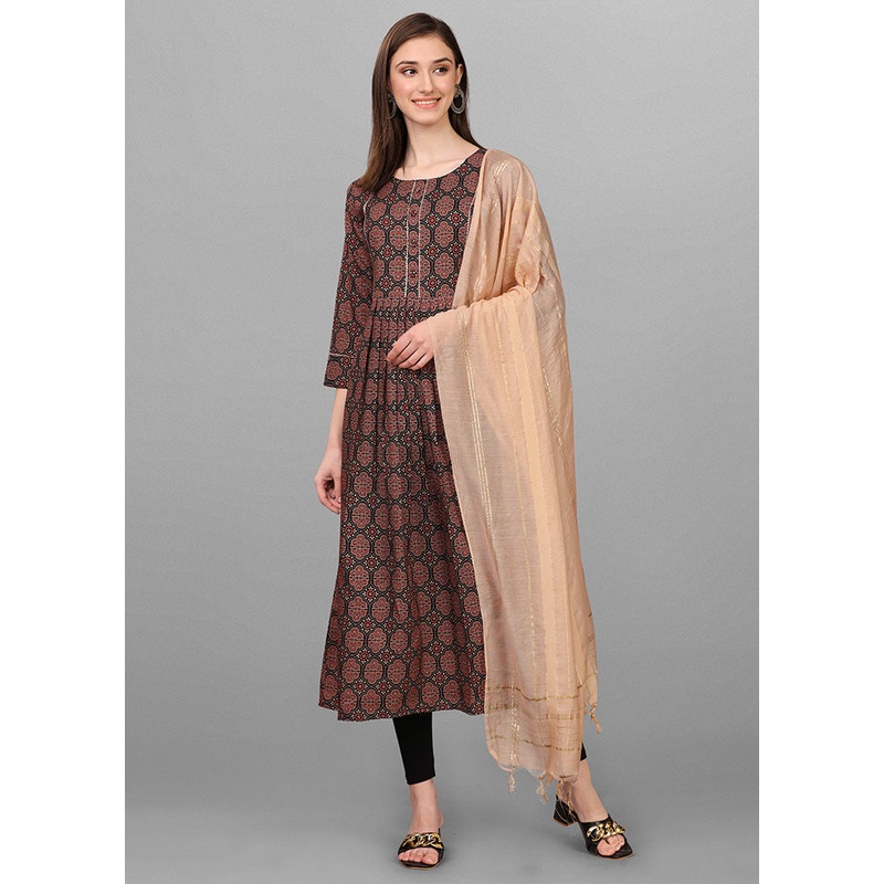 2 Pc Multicolor Readymade Rayon Kurti Set - JD986589812