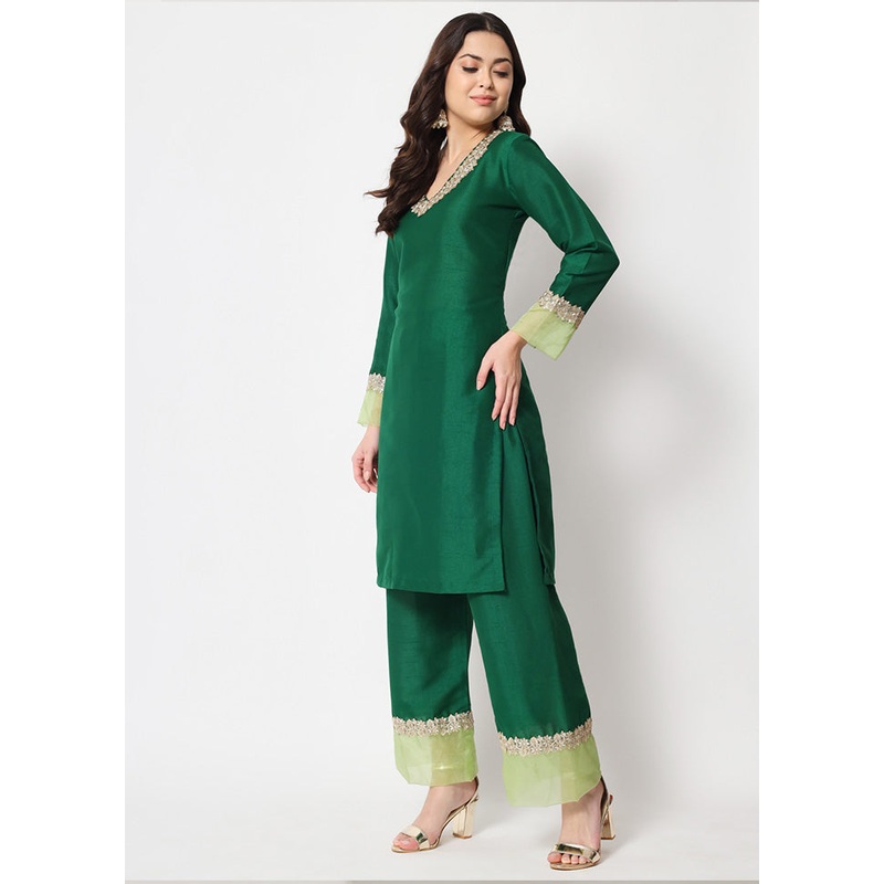 2 Pc Off White Readymade Cotton Kurti Set - JD986589798