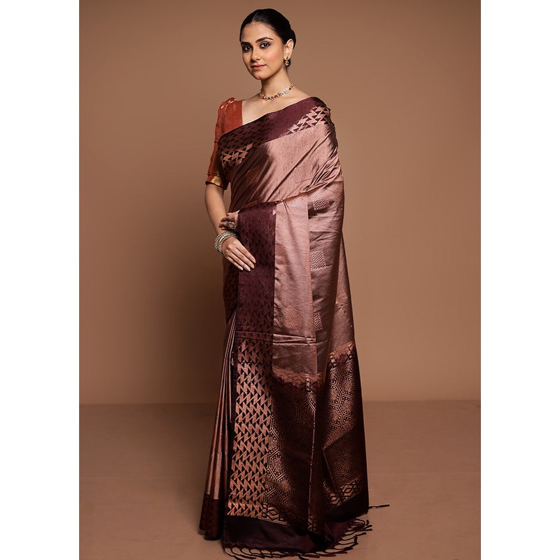 Beach Dupion Silk Saree With Blouse Piece - JD986589485