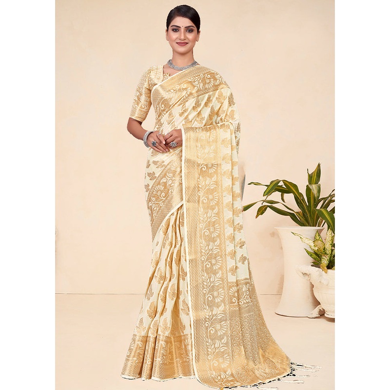 Black Spun Silk Saree With Blouse Piece - JD986589243