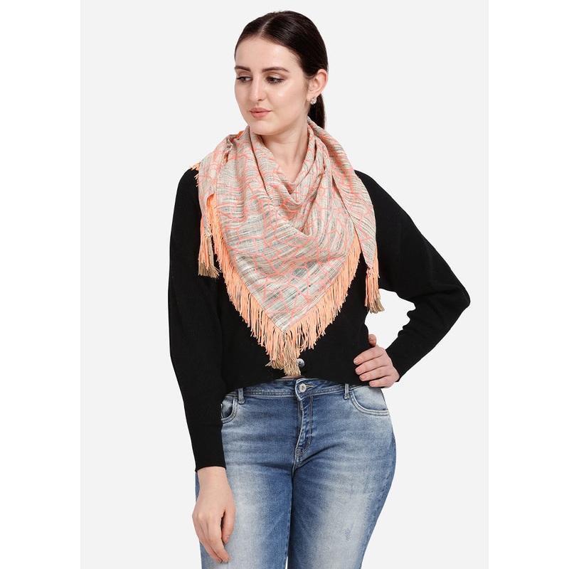 Off White Cotton Dupatta - JD986588927