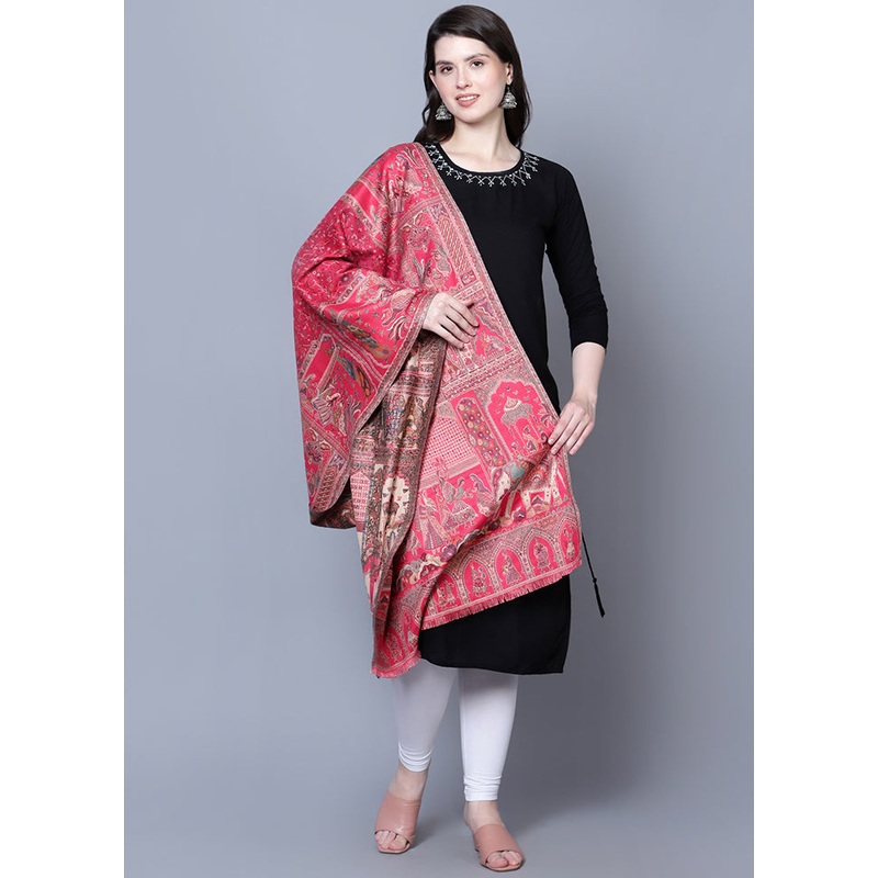 Pink Fine Wool Shawl - JD986588955