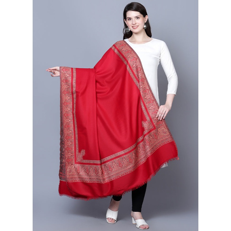 Red Fine Wool Shawl - JD986589011